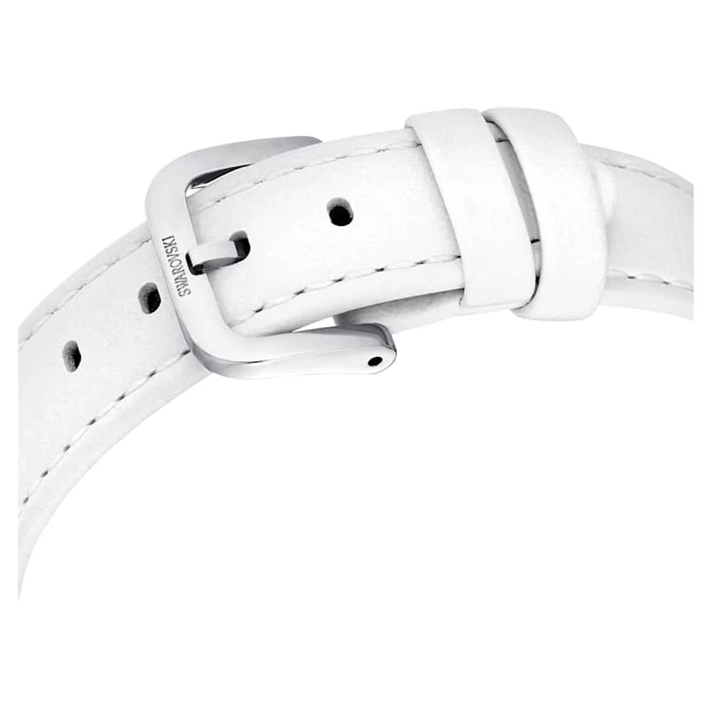 Swarovski white strap watch shop