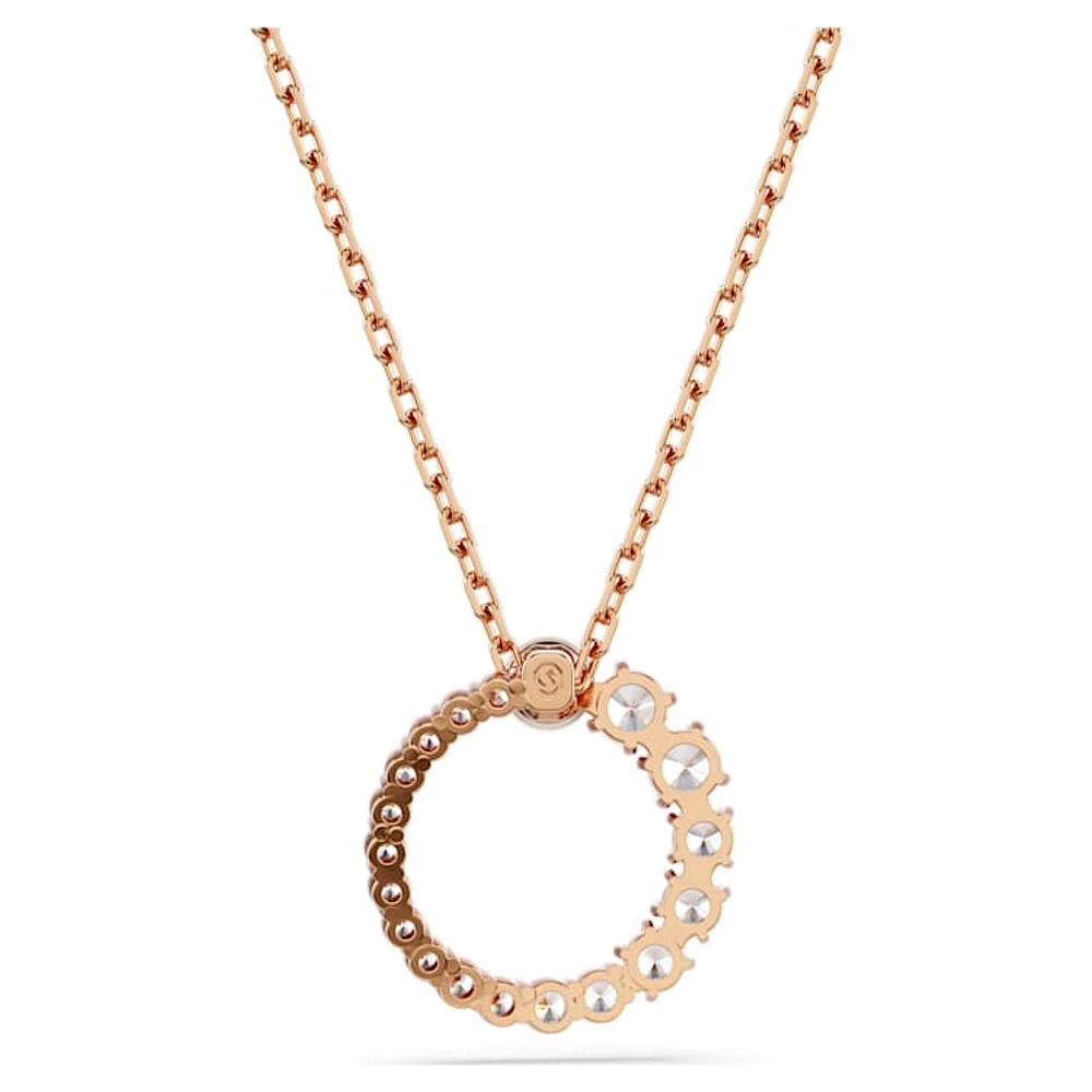 Swarovski Matrix pendant, Crystal pearl, Round cut, White