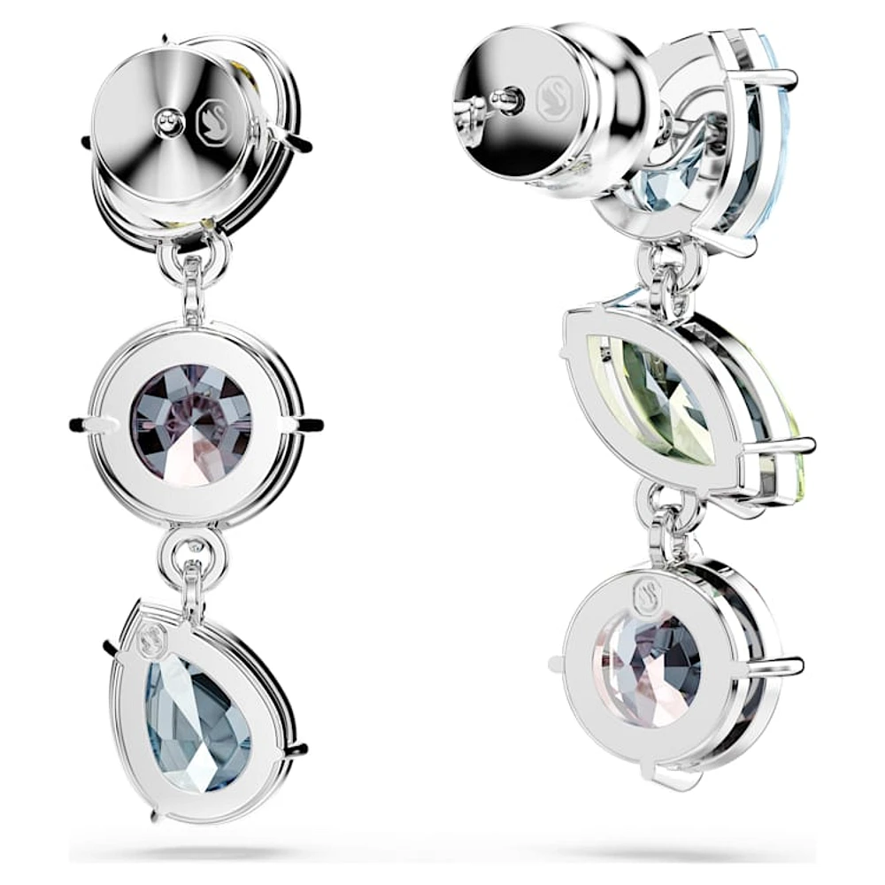 Swarovski Gema drop earrings, Asymmetrical design, Mixed Swarovski Gema drop earrings, Asymmetrical design, Mixed