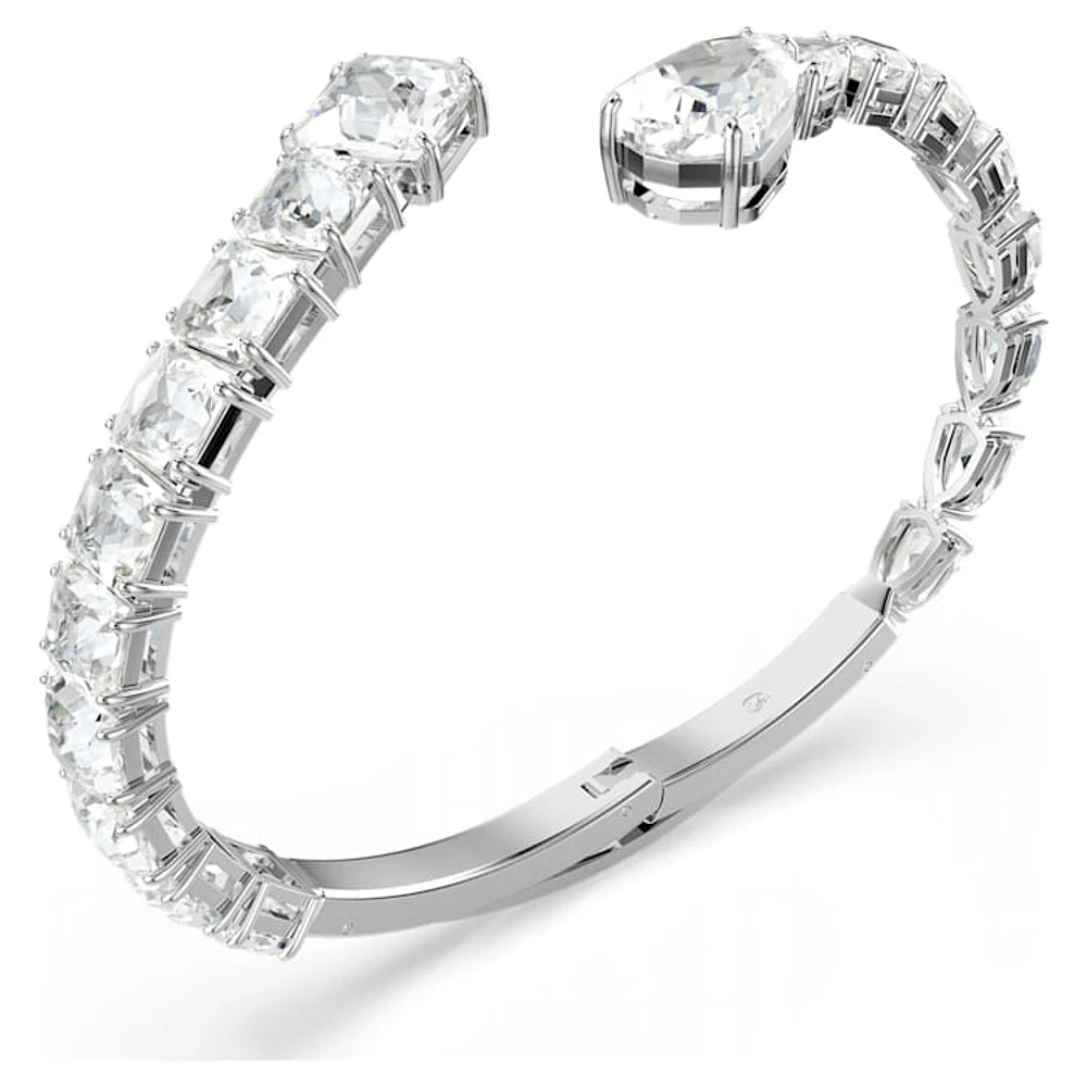 ★ピュアな煌めき【SWAROVSKI】Matrix ブレスレット Mixed cut Matrix ブレスレット, ミックスカット, ホワイト, ロジウム