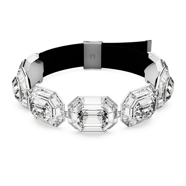Swarovski Lucent choker, Octagon cut, White, Rhodium plated