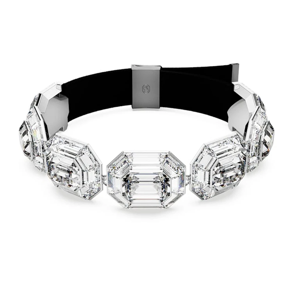 Swarovski Lucent choker, Octagon cut, White, Rhodium plated