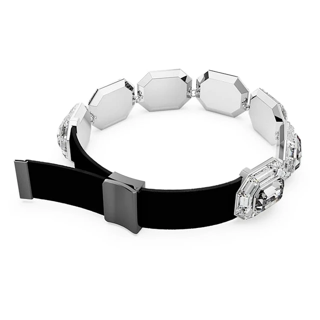 Swarovski Lucent choker, Octagon cut, White, Rhodium plated