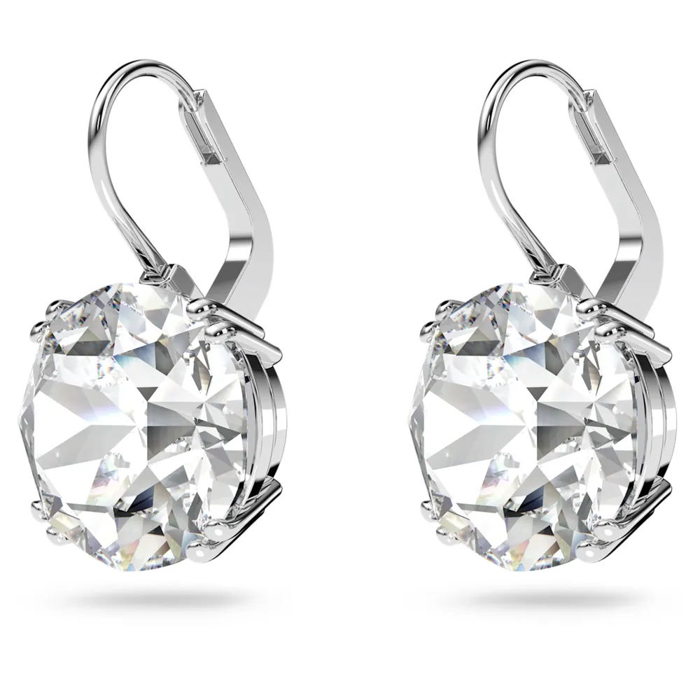 Swarovski Millenia drop earrings Round cut White Rhodium plated
