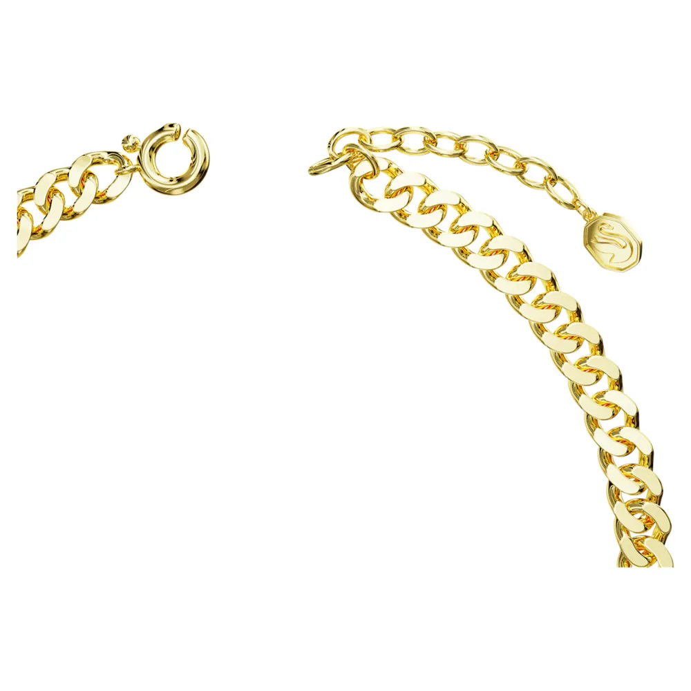 Swarovski Chroma choker, Mixed cuts, Multicolored, Gold-tone