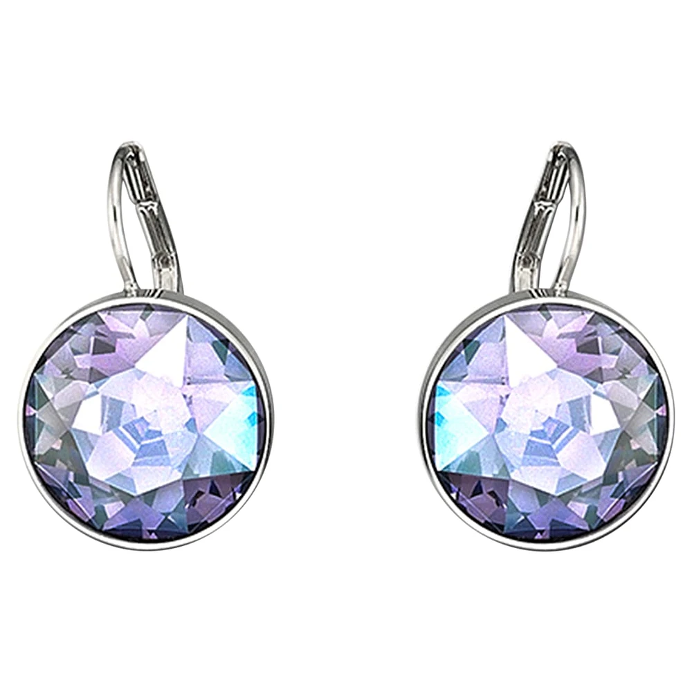 ピアス [Ritamonica] Suguk Triple Earrings Violet & Blue Swarovski Millenia Stud Earrings Octagon cut Purple Rhodium