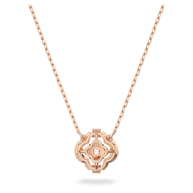 【公式】アクセサリーの激安通販 Swarovski Una plated gold-tone Rose White, Clover, necklace, アクセサリー
