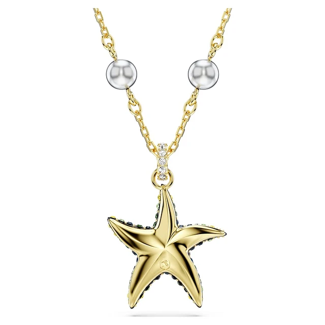 Swarovski Idyllia pendant, Crystal pearls, Starfish
