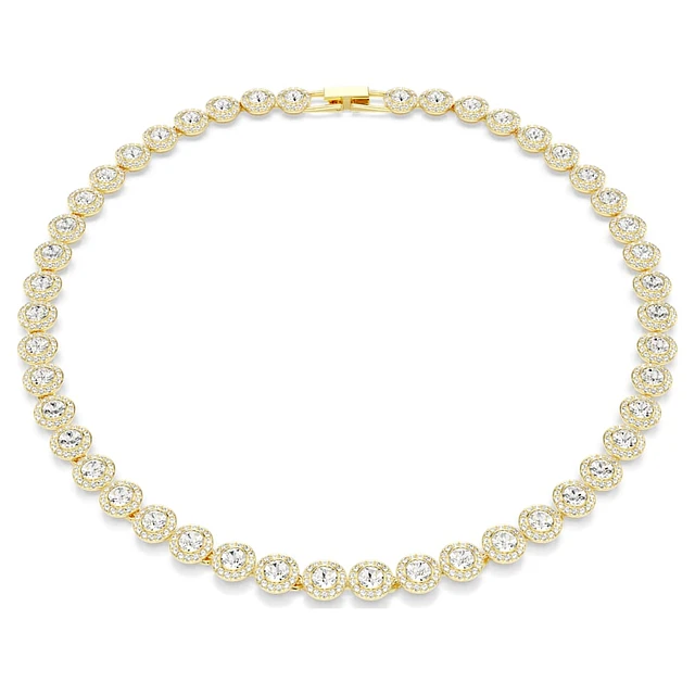 Swarovski Una Angelic set, Round cut, White, Rose gold-tone