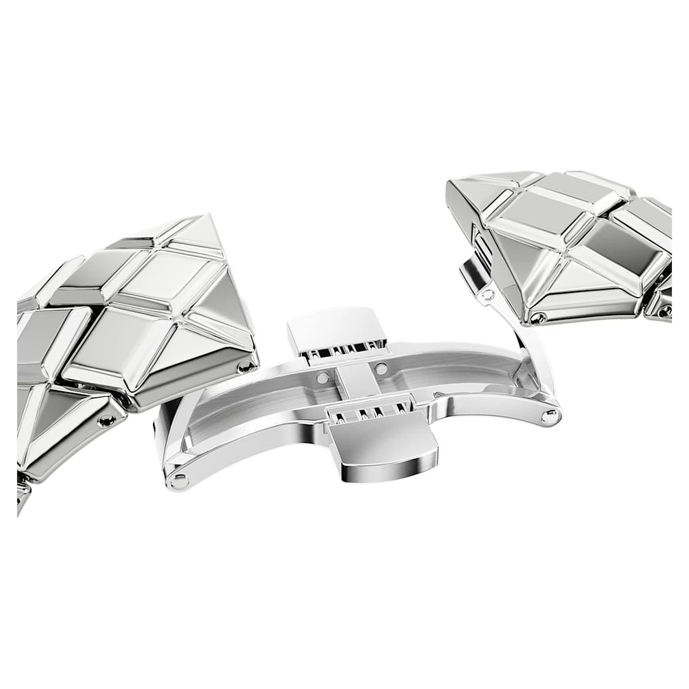 Swarovski Curiosa bangle watch, Crystal bracelet, Silver