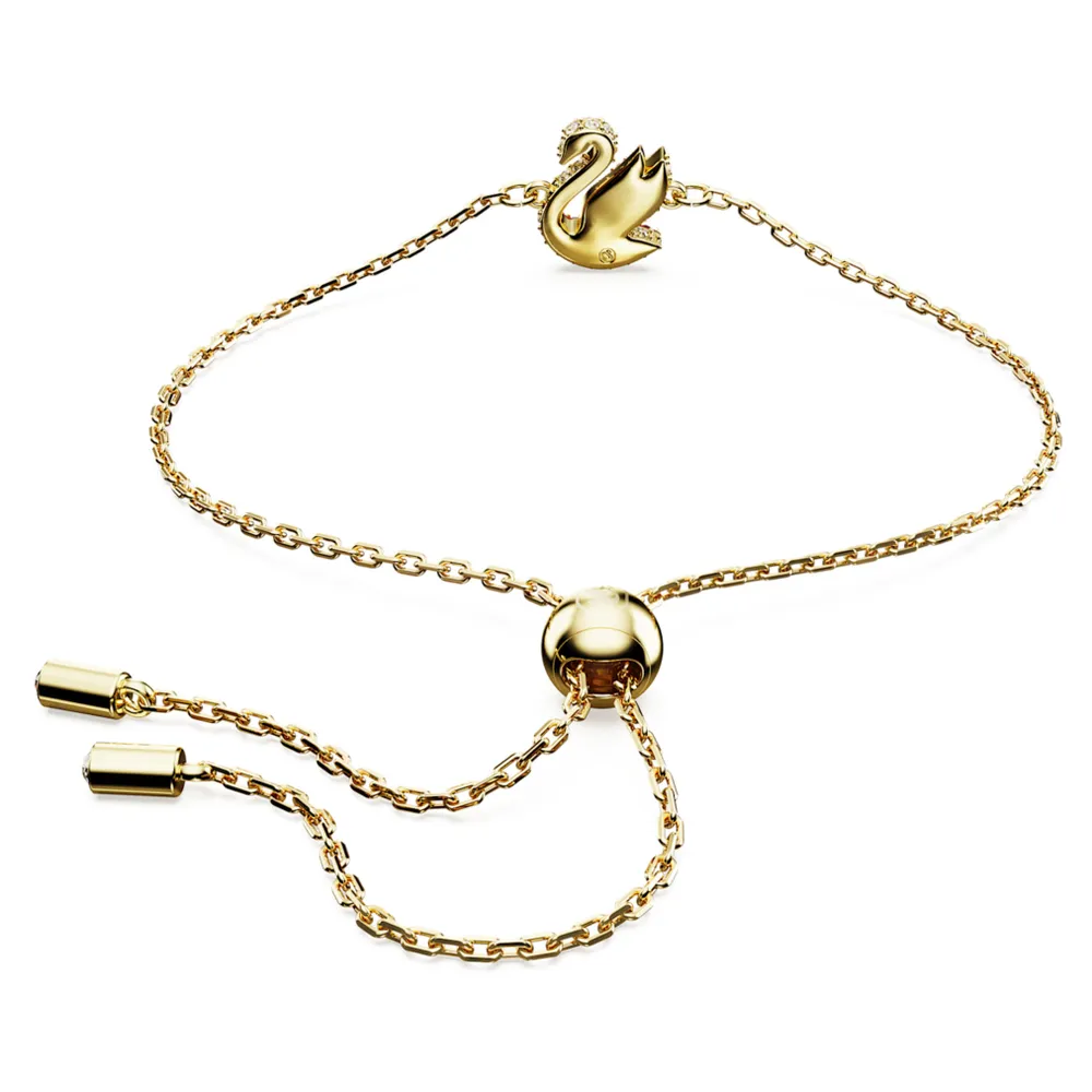 Swarovski Iconic Swan bracelet Swan Small Red Gold tone plated