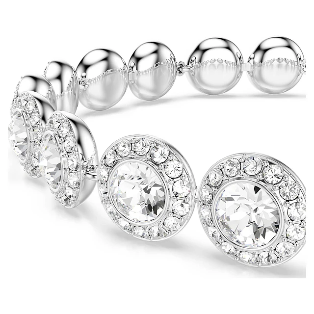 ブレスレット SWAROVSKI Una Angelic Tennis Rhodium Bracelet M 5071173 Amazon.com: Swarovski Una Angelic Bracelet with White