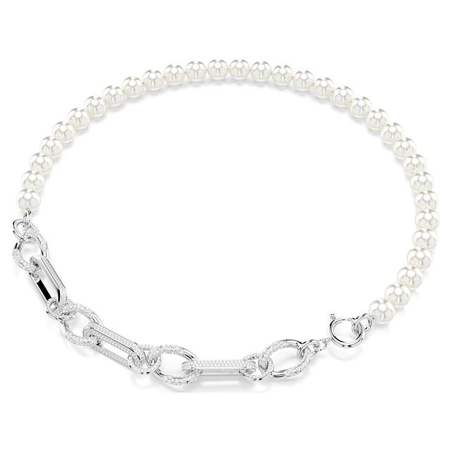SWAROVSKI男女兼用【Dextera 】Pave Mixed links White 5655638 Dextera necklace, Pavé, Mixed links, White, Rhodium plated