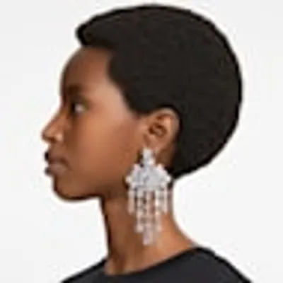 Hudson s bay swarovski bella v grey crystal drop earrings