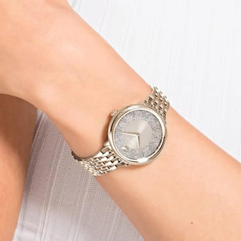 Swarovski Crystalline Chic watch Swiss Made Metal bracelet Gray