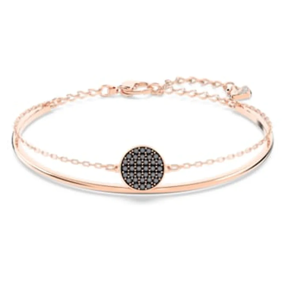 Swarovski Ginger bangle Grey Rose gold tone plated by SWAROVSKI
