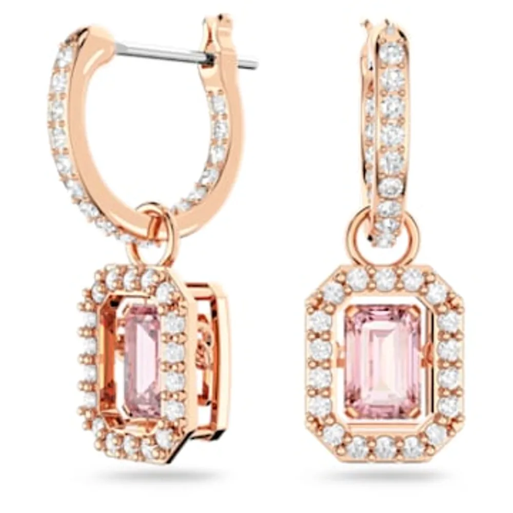Pink and new arrivals rose gold earrings