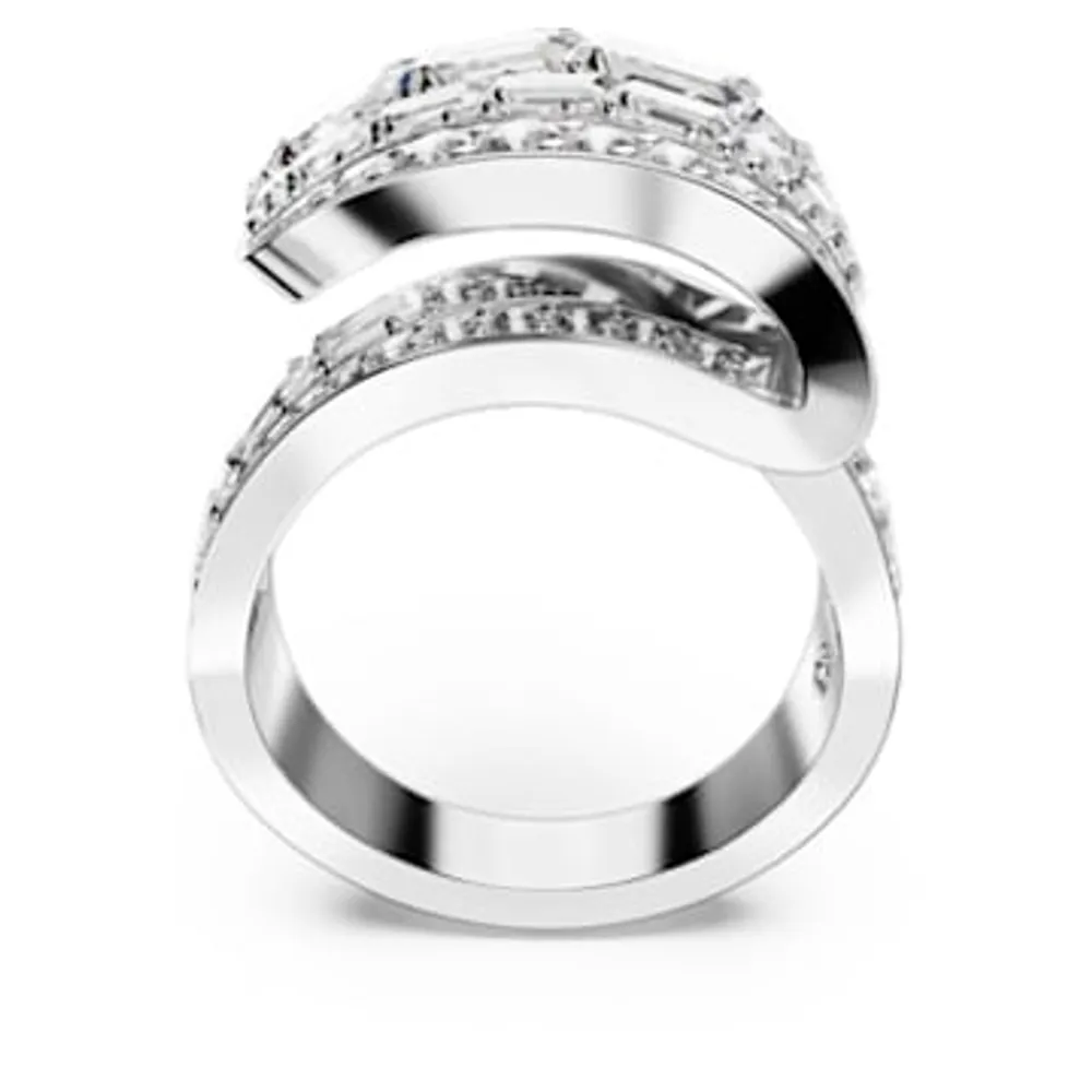 Swarovski Hyperbola cocktail ring, Carbon neutral zirconia