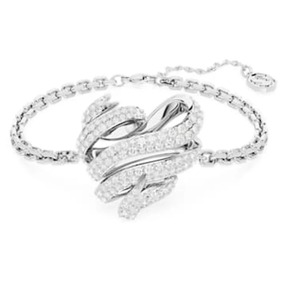 Swarovski Volta bracelet Heart White Rhodium plated by
