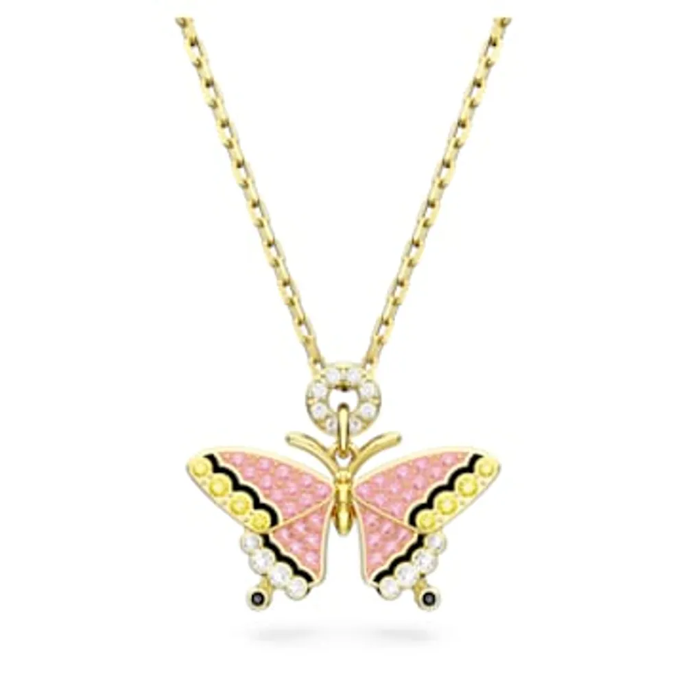 Swarovski Idyllia pendant Butterfly Multicoloured Gold tone