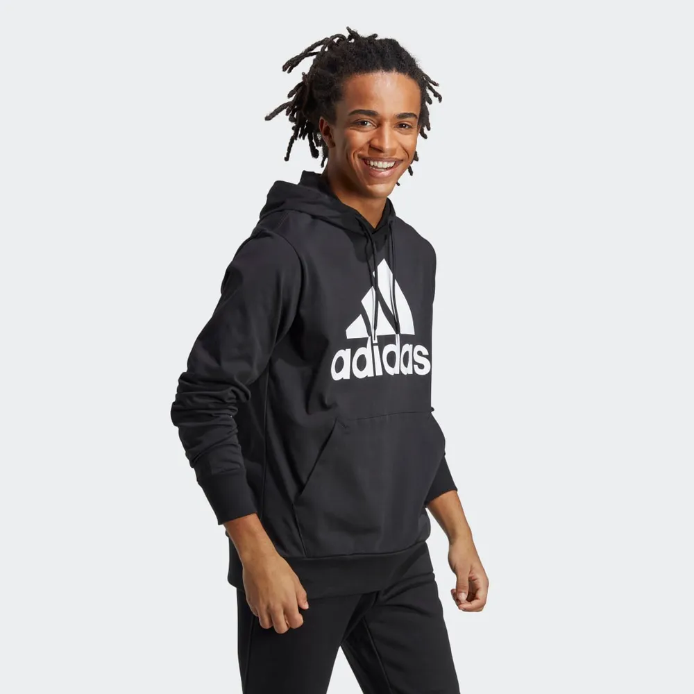 Adidas essentials logo hoodie store