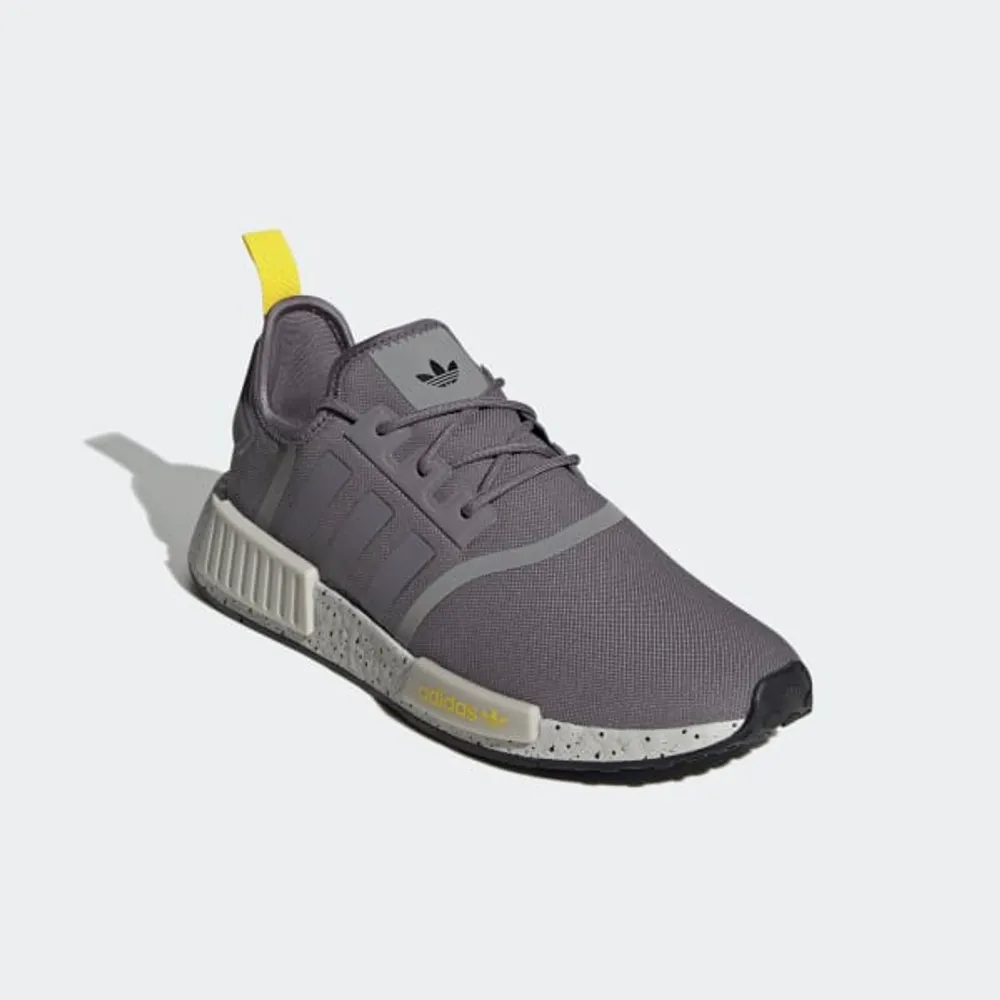 Gray and yellow adidas store