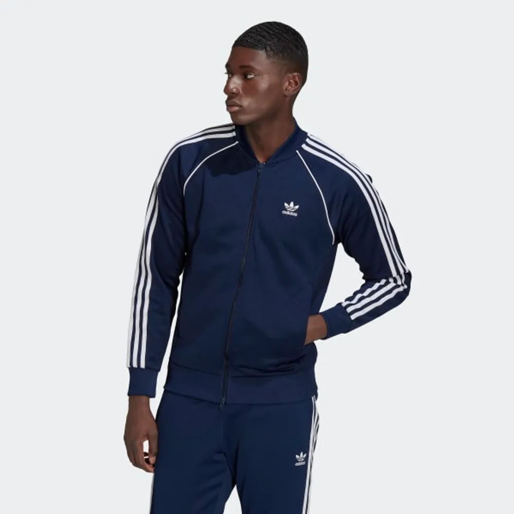 Adidas chamarra azul sales