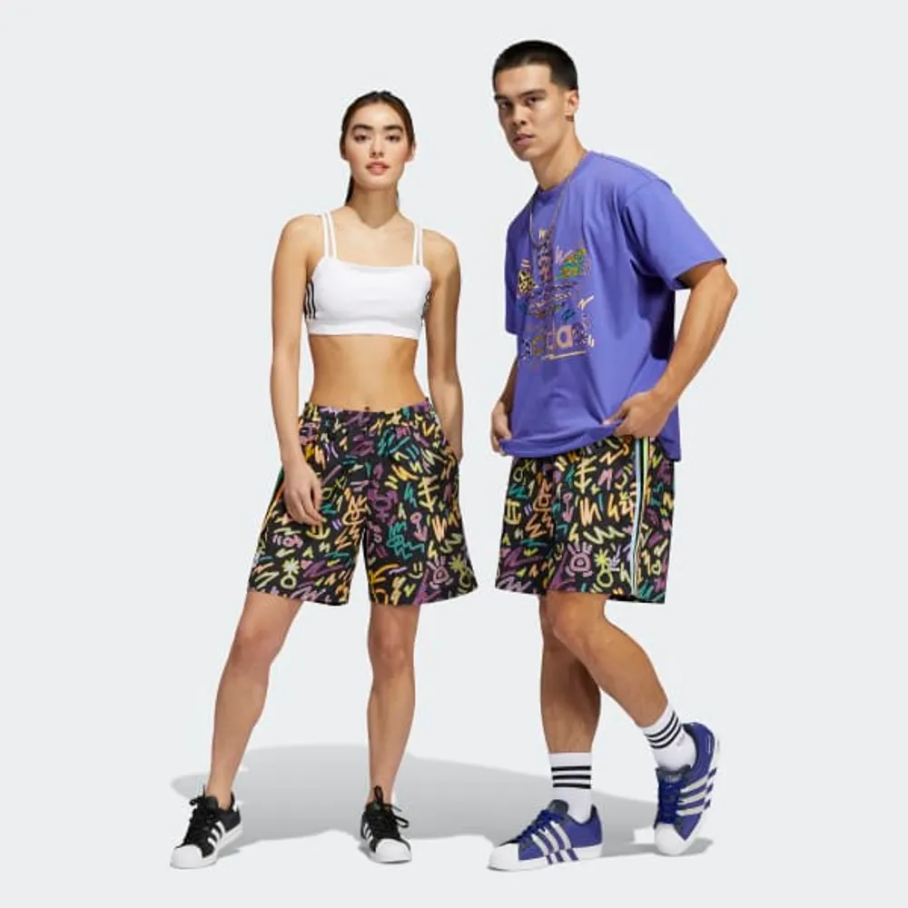 Adidas Shorts Tejidos Estampados Love Unites Doodle Unisex