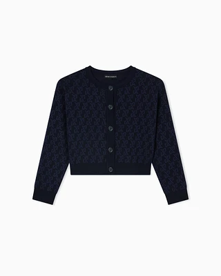 Zara FUR EFFECT JACQUARD KNIT CARDIGAN | Yorkdale Mall
