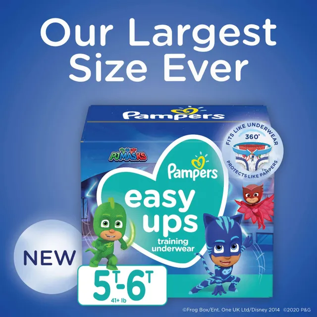Pampers Easy Ups Training Underwear Boys Size 5 3T 4T Count