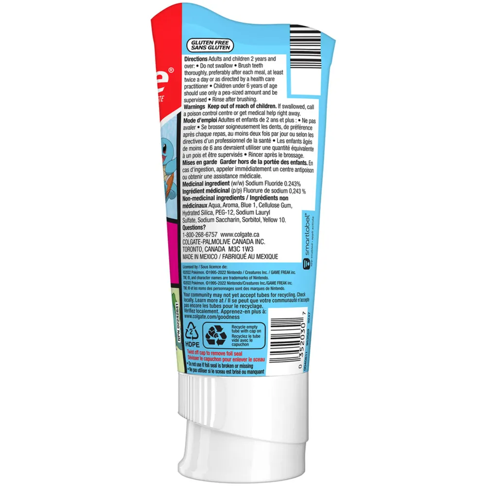 Colgate Fluoride Toothpaste for Kids Pokemon The Pen Centre