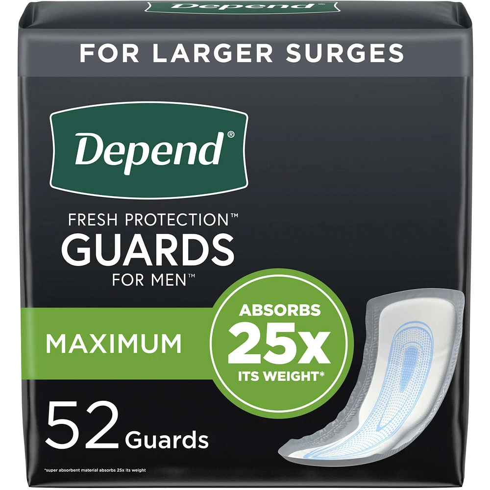 Depend Incontinence Guards for Men, Maximum Absorbency Niagara Pen Centre