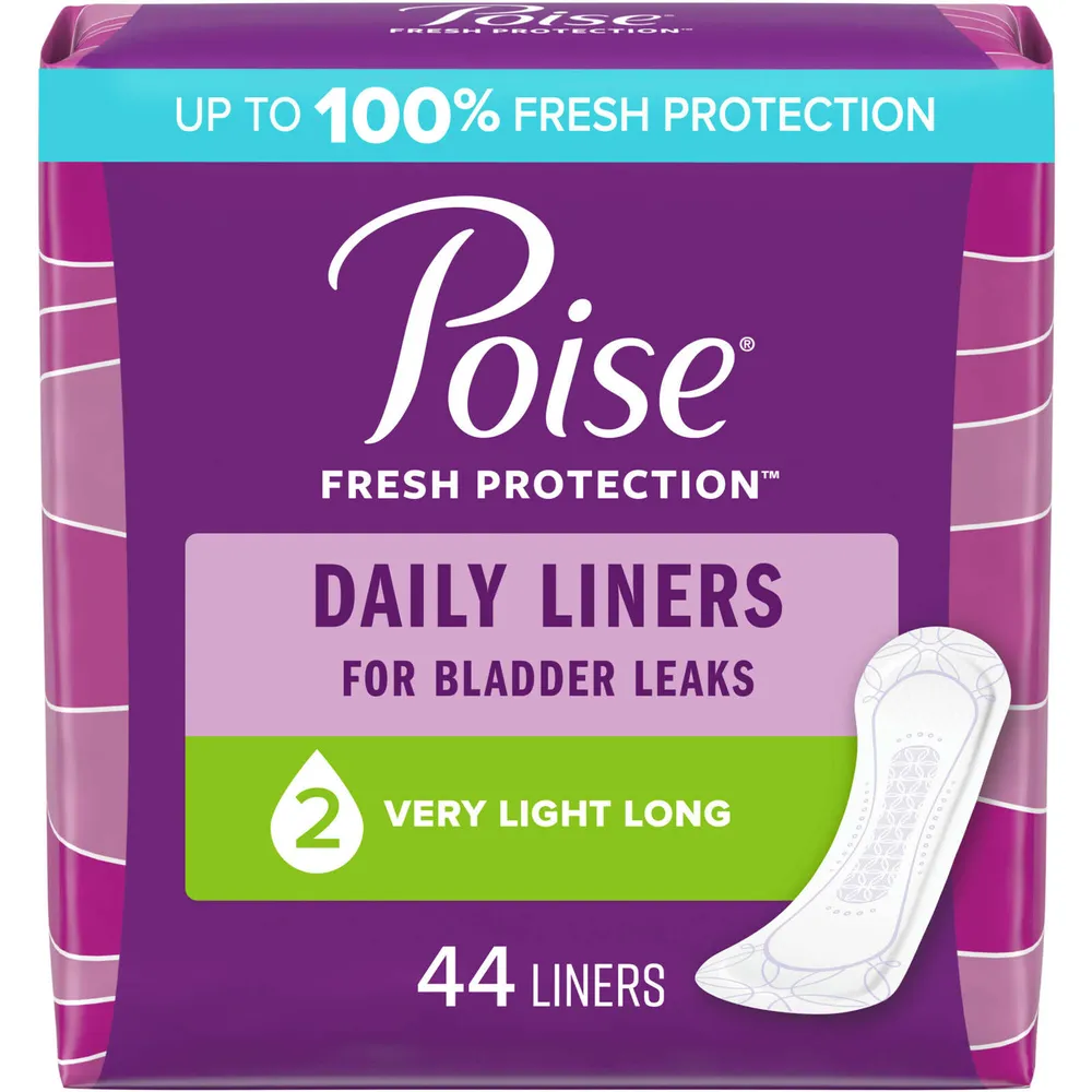 Poise Daily Incontinence Panty Liners, Very Light Absorbency The Pen