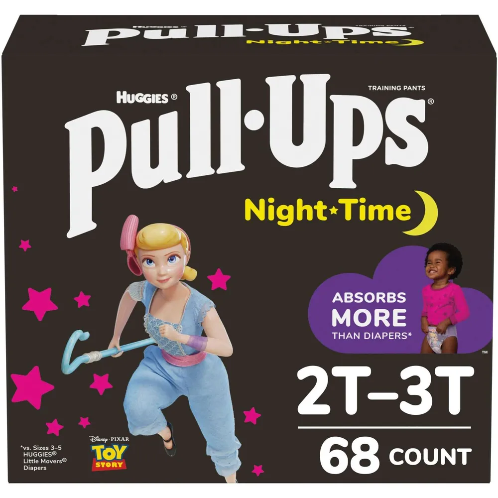 Goodnites PullUps Girls' NightTime Potty Training Pants, 2T3T, 68 Ct