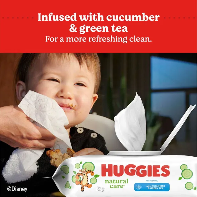 Huggies Natural Care Refreshing Baby Wipes Scented Hillside