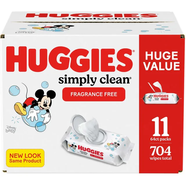 Huggies Natural Care Refreshing Baby Wipes Scented 6 Flip Top