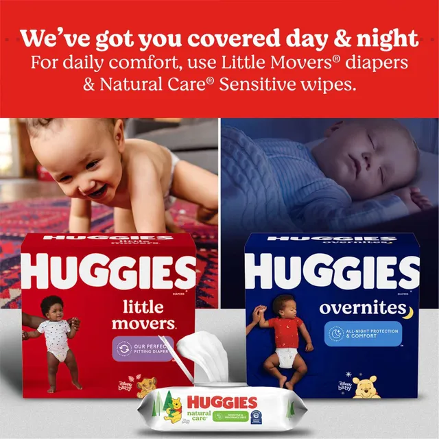 Huggies Overnites Nighttime Baby Diapers Size 5 44 Count