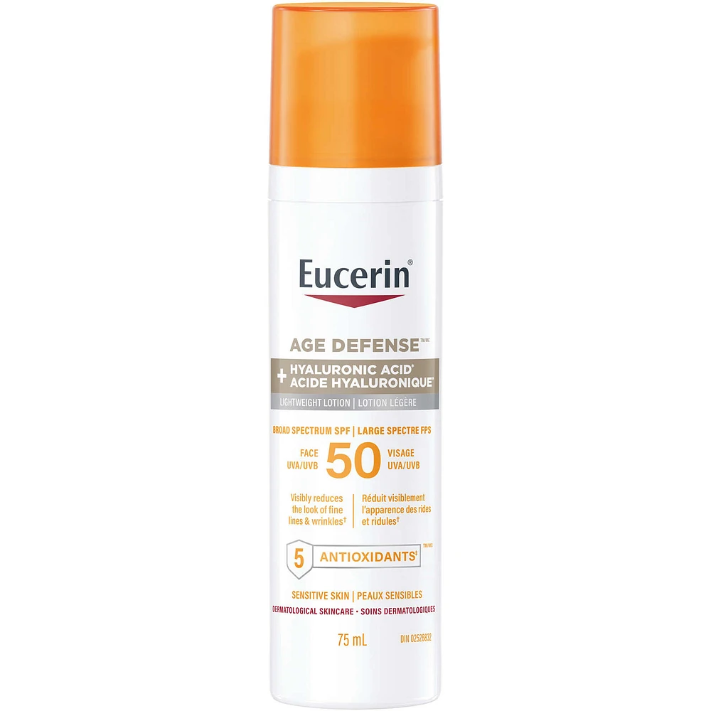 Eucerin Sun Age Defense Face Sunscreen Lotion with SPF 50 Facial