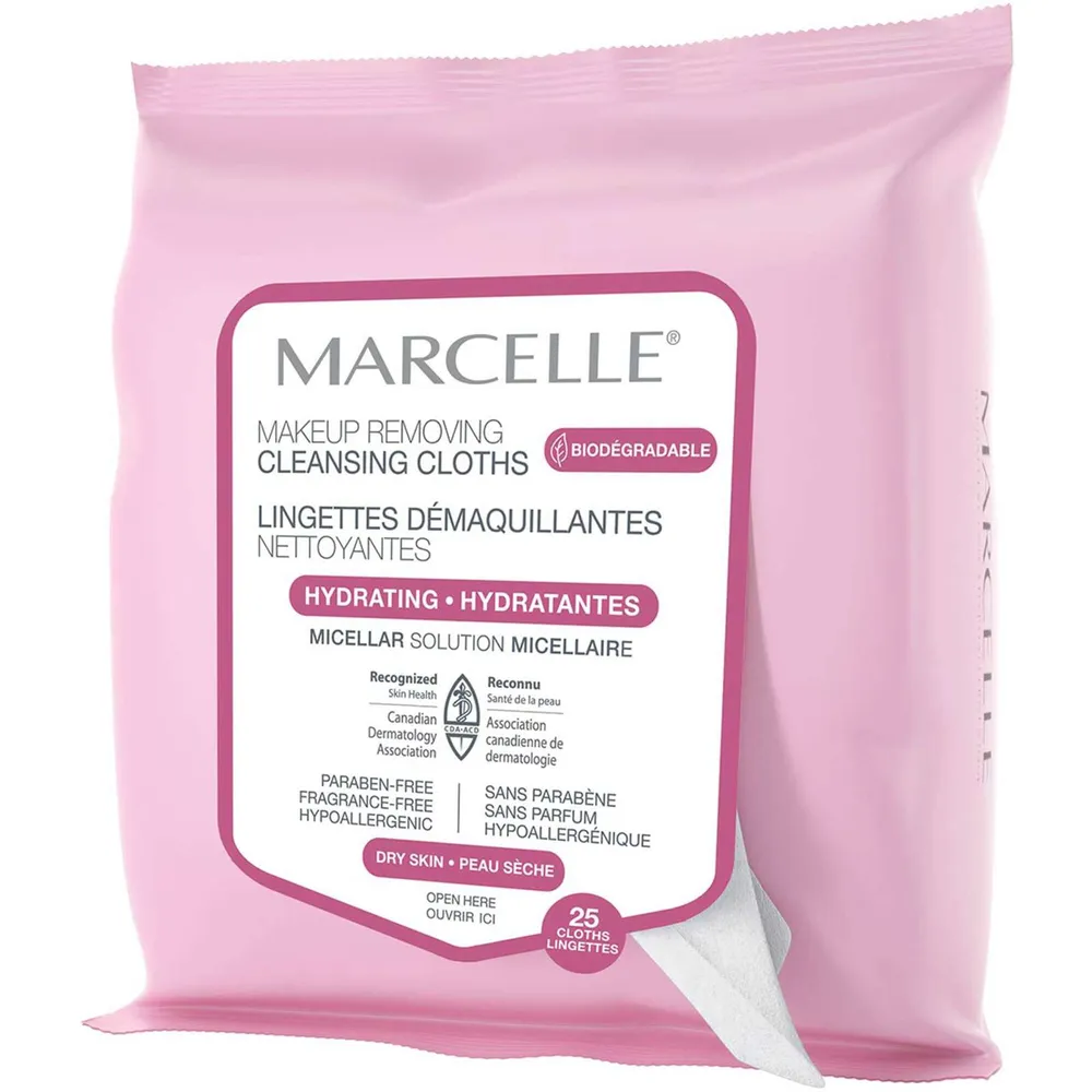 Marcelle Biodegradable and Recyclable Hydrating Cleansing Cloths The