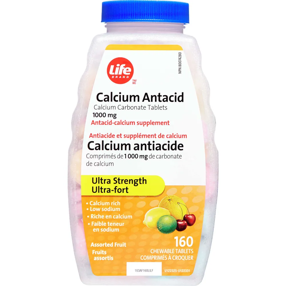 Life Brand Ultra Strength Calcium Antacid Assorted Fruit Niagara Pen