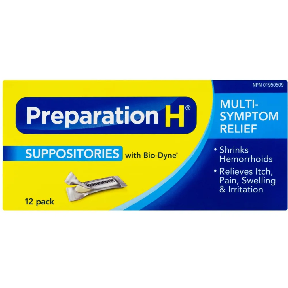 Preparation H® MultiSymptom Hemorrhoid Treatment Suppositories with