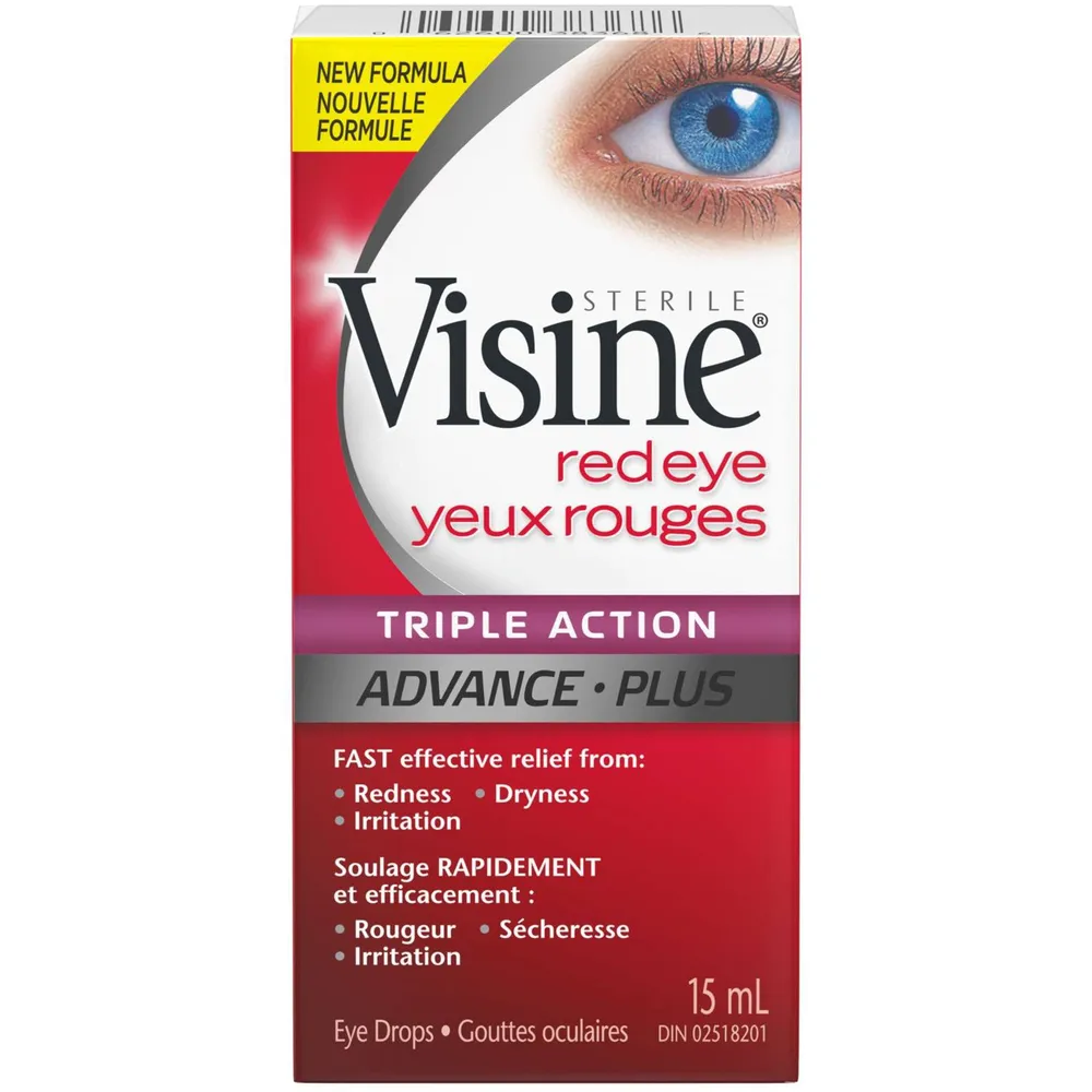 Visine Triple Action Eye Drops Polyethylene Glycol