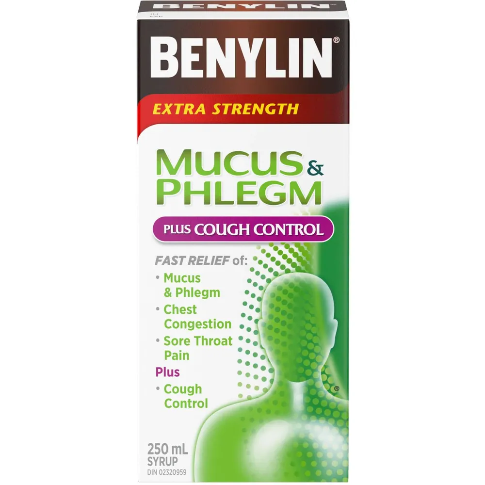 Benylin Extra Strength Cold, Mucus & Phlegh, Cough Control Syrup