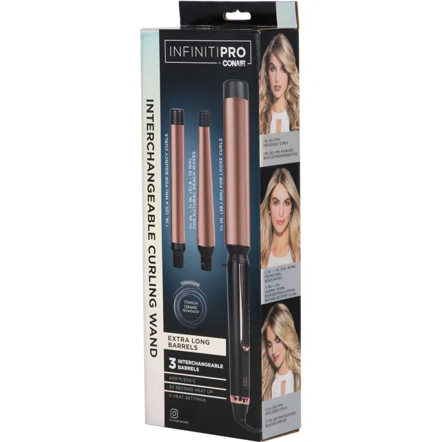 Infiniti pro conair interchangeable outlet curling wand 3 in 1