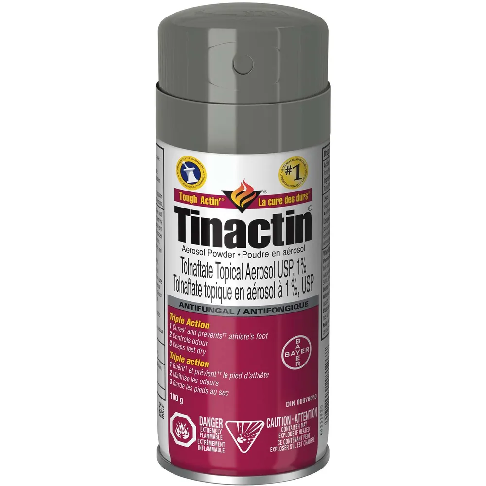 Tinactin Aerosol Powder, Antifungal treatment, 100 g Niagara Pen Centre