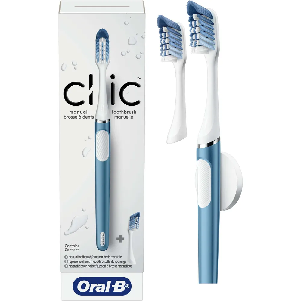 Oral B Clic Manual Toothbrush Starter Kit Alaska Blue Hillside