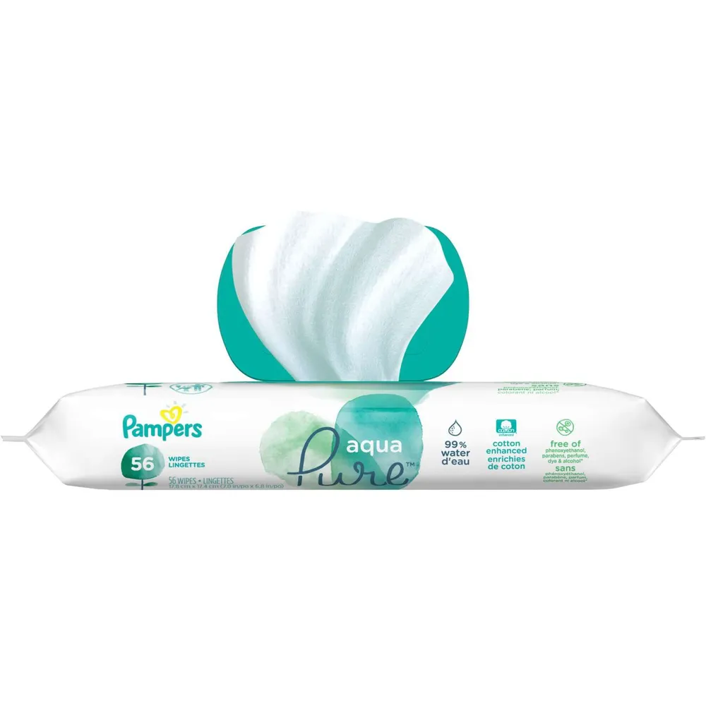 Pampers aqua pure wipes boots top