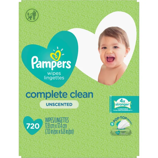 Pampers complete clean wipes 720 sales