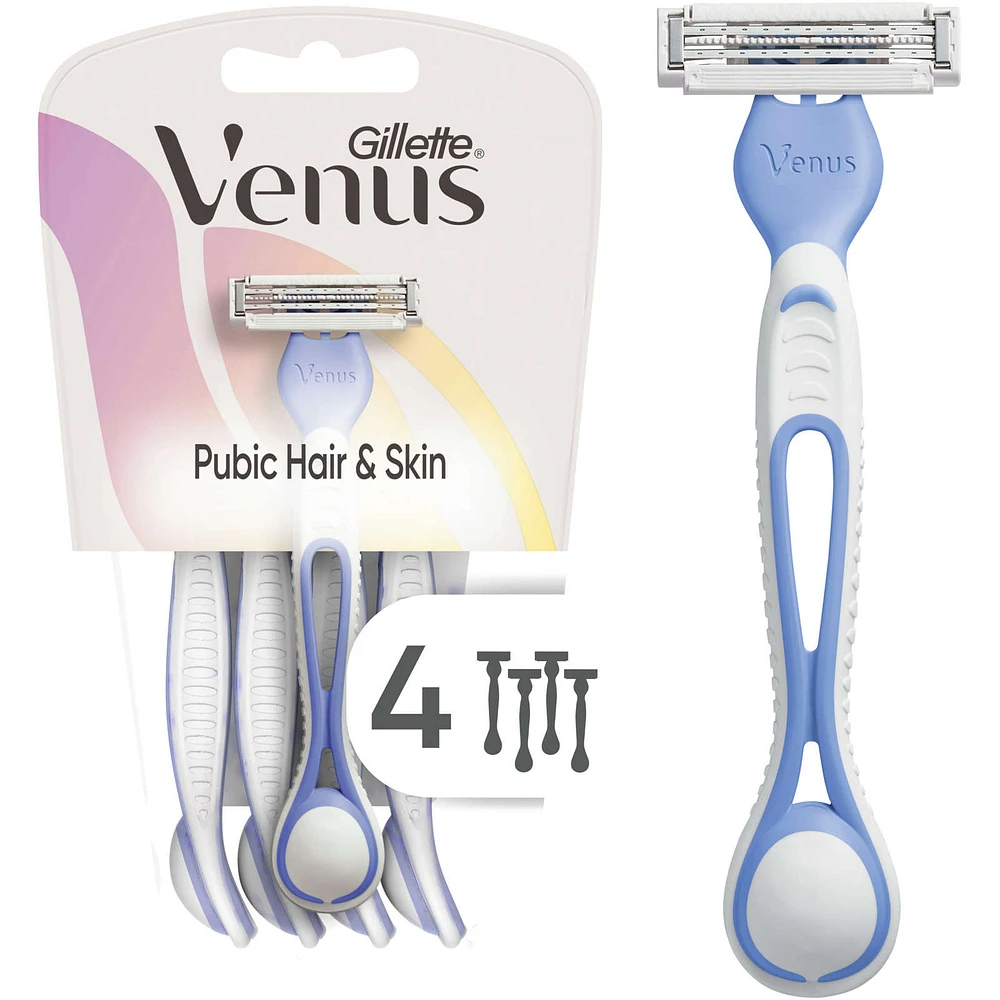 Venus Gillette Women's Disposable Razors for Pubic Hair and Skin, 4ct Hillside Shopping Centre