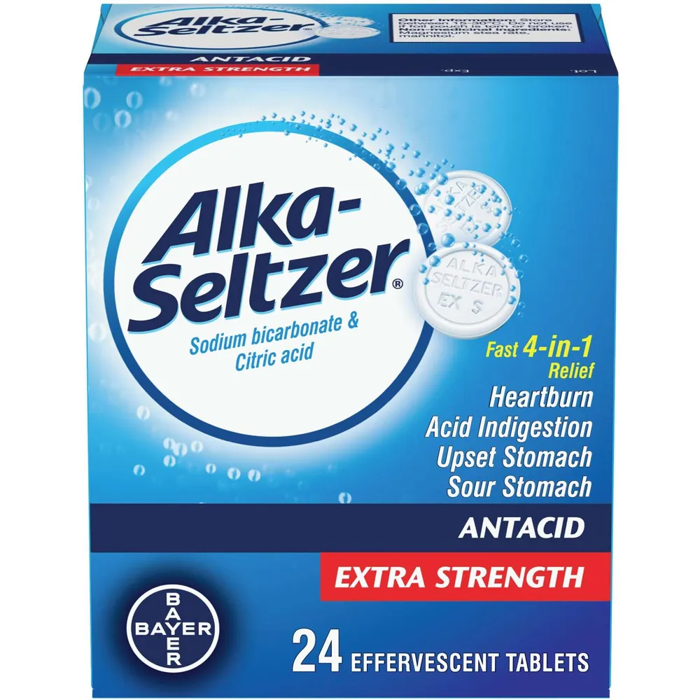 Alka Seltzer Antacid Heartburn Relief Effervescent Tablets Extra